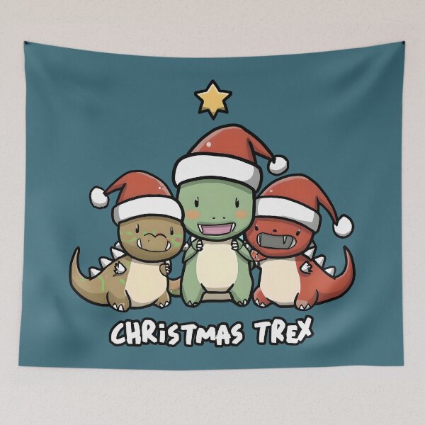 Item preview, Christmas dinos Trex family designed and sold by ChataMaroon.