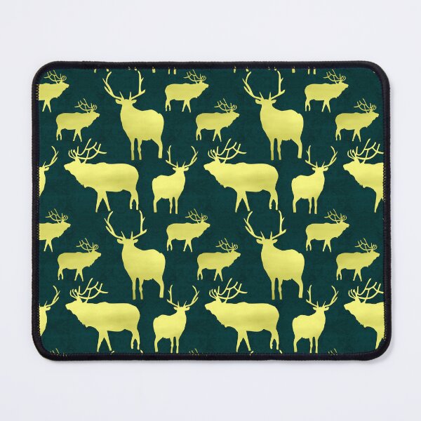 Item preview, Bucks Gold-Filled on Textured Evergreen Repeat 5748 designed and sold by Art in My Loft.