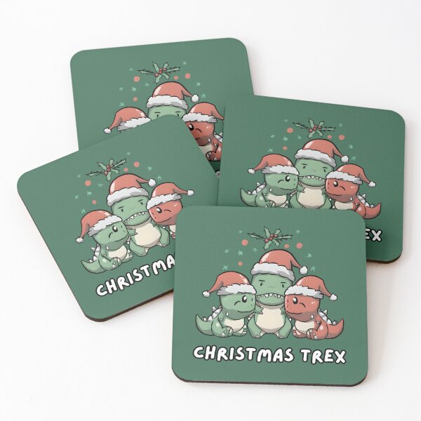 Item preview, Christmas dinos Trex family designed and sold by ChataMaroon.