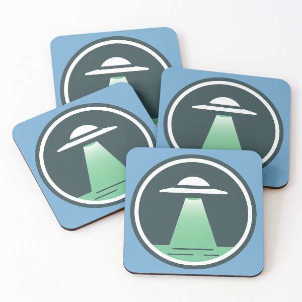 Item preview, Minimalist UFO symbol - Green Beam designed and sold by OtisHeya.