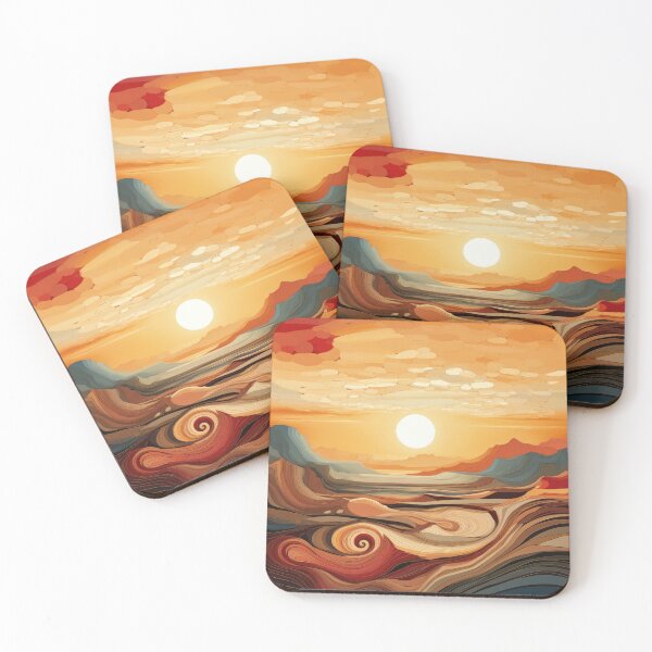 Item preview, Explore "Simplistic & Minimalistic Vintage Sunset" Abstract Art designed and sold by ArtificialGenes.