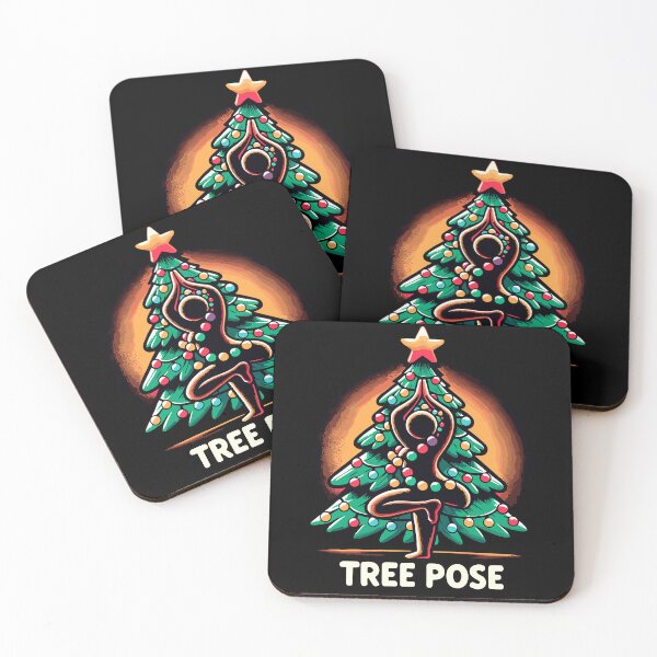 Item preview, Humorous Yoga Christmas Tree - Festive Holiday Pose Apparel designed and sold by Jurady.