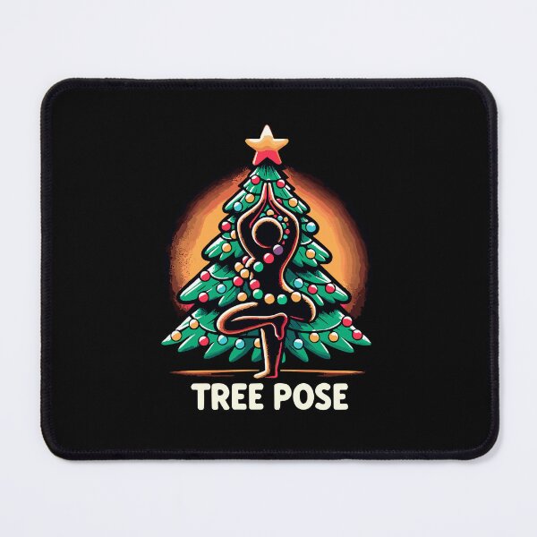 Item preview, Humorous Yoga Christmas Tree - Festive Holiday Pose Apparel designed and sold by Jurady.