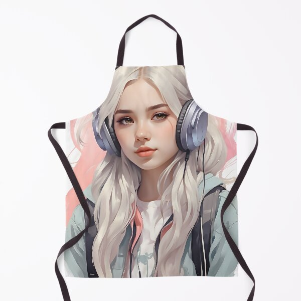 Item preview, Default_young_girl_listen_to_music_headphones_long_white_hair_ designed and sold by RAILGUNWII.