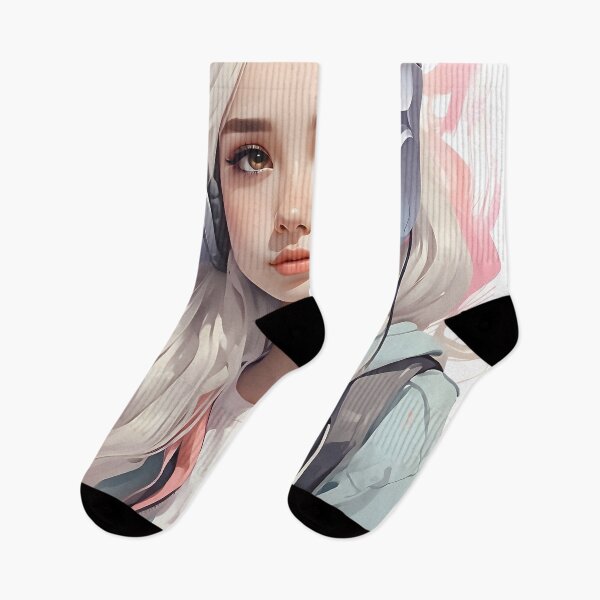 Item preview, Default_young_girl_listen_to_music_headphones_long_white_hair_ designed and sold by RAILGUNWII.
