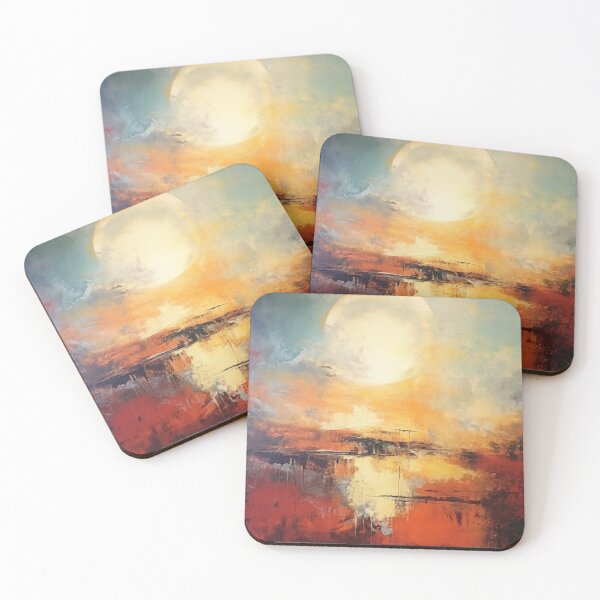 Artikelvorschau, Entdecken Sie "Simplistic & Minimalistic Vintage Sunset" Abstrakte Kunst entworfen und verkauft von ArtificialGenes.