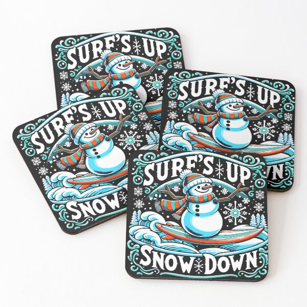 Item preview, Winter Surf Adventure - Surf's Up, Snow Down Apparel designed and sold by Jurady.