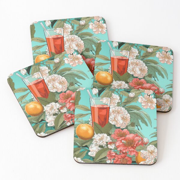 Item preview, Floral aesthetic texture with drinks designed and sold by ivanmejia.