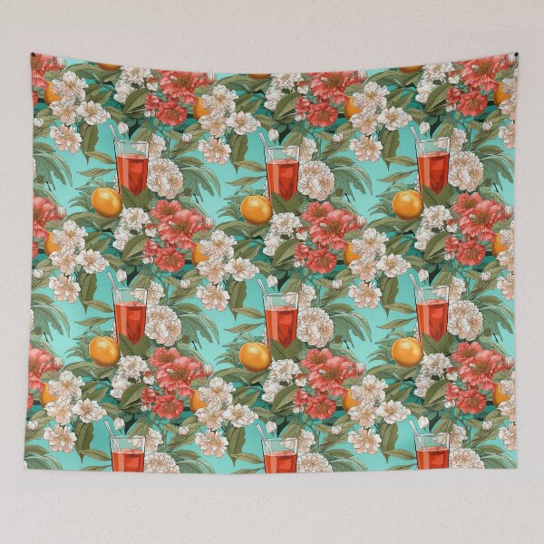 Item preview, Floral aesthetic texture with drinks designed and sold by ivanmejia.