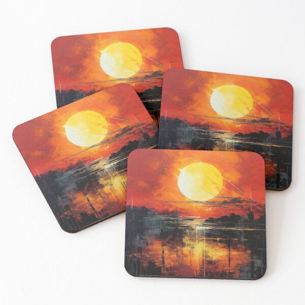 Artikelvorschau, Entdecken Sie "Simplistic & Minimalistic Vintage Sunset" Abstrakte Kunst entworfen und verkauft von ArtificialGenes.