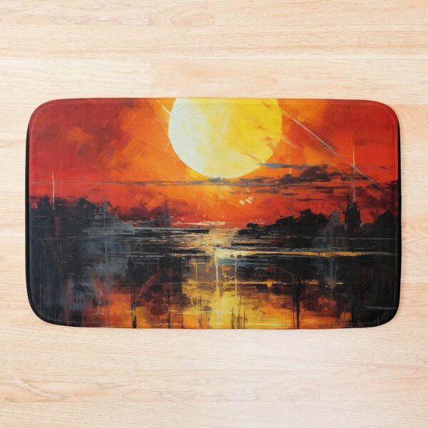 Artikelvorschau, Entdecken Sie "Simplistic & Minimalistic Vintage Sunset" Abstrakte Kunst entworfen und verkauft von ArtificialGenes.