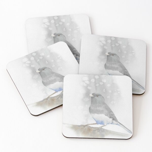 Item preview, Dark-eyed junco watercolor bird portrait designed and sold by L'Atelier Oranjade.