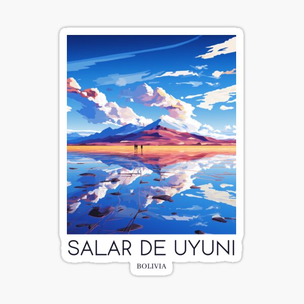 Item preview, A Pop Art Travel Print of Salar de Uyuni - Bolivia  designed and sold by StudioRedKoala.