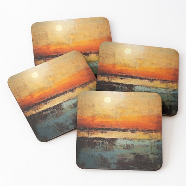 Artikelvorschau, Entdecken Sie "Simplistic & Minimalistic Vintage Sunset" Abstrakte Kunst entworfen und verkauft von ArtificialGenes.