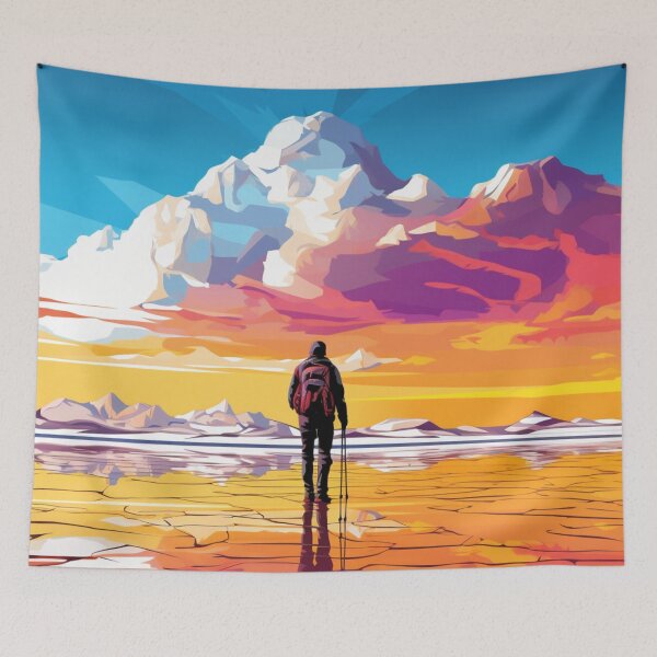 Item preview, A Pop Art Travel Print of Salar de Uyuni - Bolivia  designed and sold by StudioRedKoala.