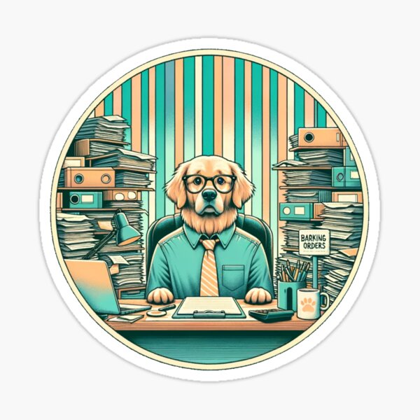 Vista previa del artículo con la obra «Oficial ejecutivo canino», diseñado y vendido por AnCollection.