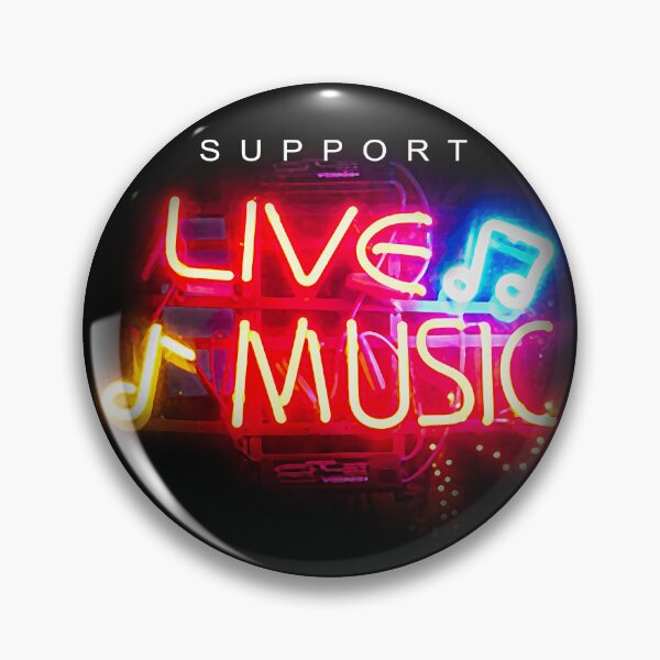Item preview, Support LIVE MUSIC Neon Sign, Retro style for Music Lovers designed and sold by Peter P @ MedleyMerch.