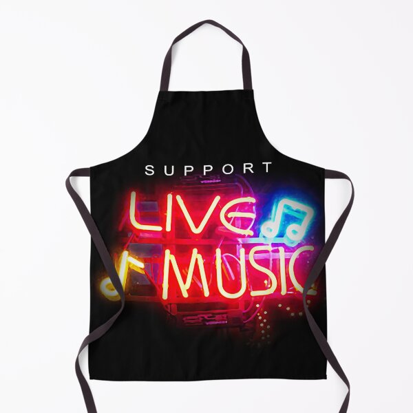 Item preview, Support LIVE MUSIC Neon Sign, Retro style for Music Lovers designed and sold by Peter P @ MedleyMerch.