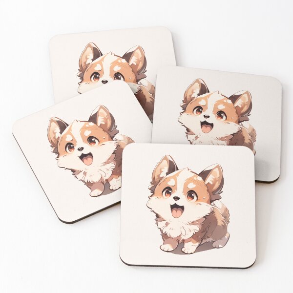 Item preview, Cute Kawaii Happy Smiling Dog designed and sold by CozyKawaiiArt.