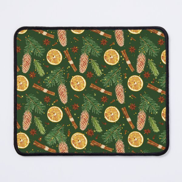 Item preview, Christmas mistletoe and cones pattern designed and sold by Meandmyshop.