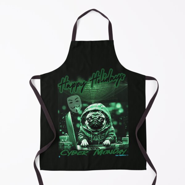 Item preview, Pug HAPPY HOLIDAYS 67 CYBER MONDAY designed and sold by RedBluffTraders.