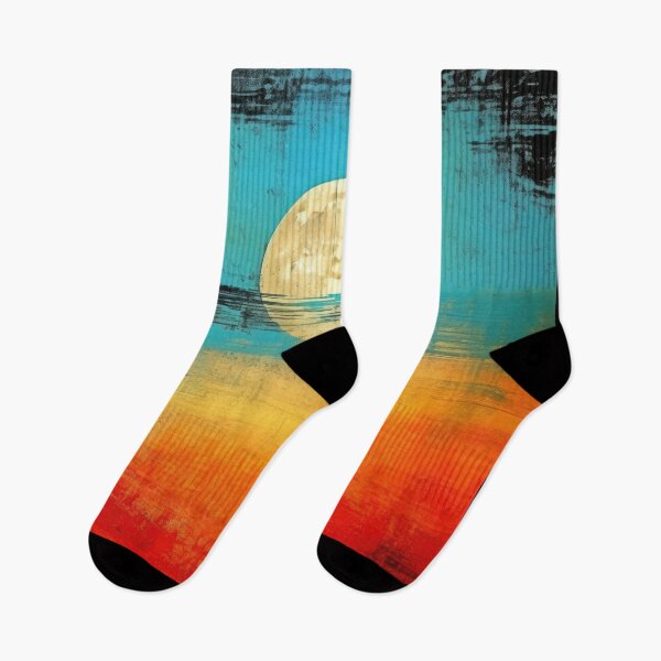 Artikelvorschau, Entdecken Sie "Simplistic & Minimalistic Vintage Sunset" Abstrakte Kunst entworfen und verkauft von ArtificialGenes.