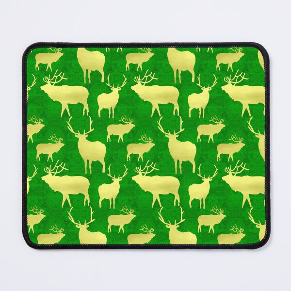 Item preview, Bucks Gold-Filled on Textured Green Repeat 5748 designed and sold by Art in My Loft.