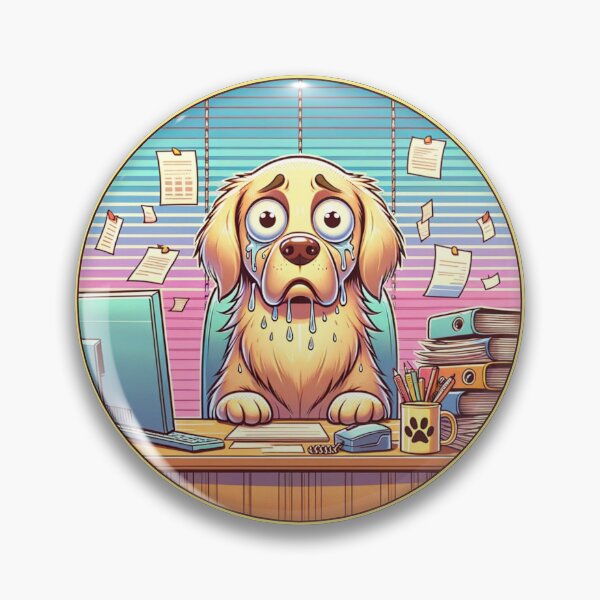 Item preview, Overworked Pup's Deadline Blues designed and sold by AnCollection.