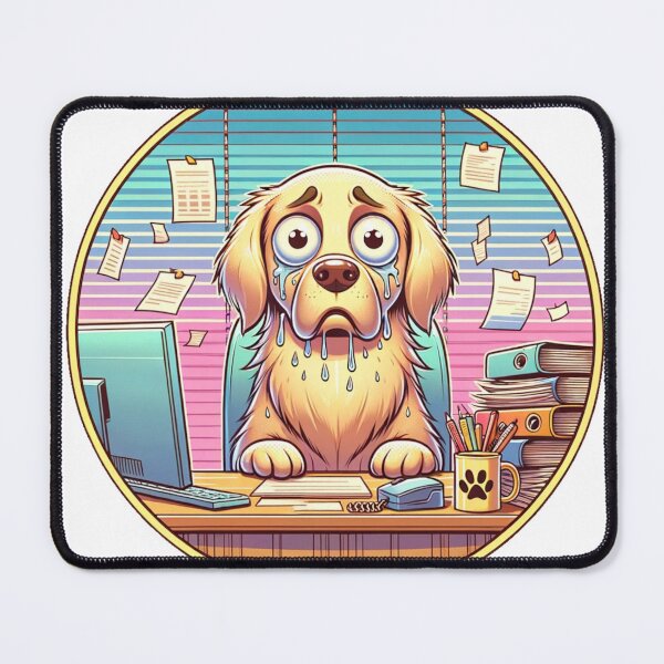Item preview, Overworked Pup's Deadline Blues designed and sold by AnCollection.