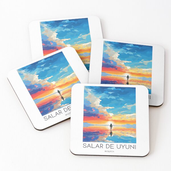 Item preview, A Pop Art Travel Print of Salar de Uyuni - Bolivia  designed and sold by StudioRedKoala.