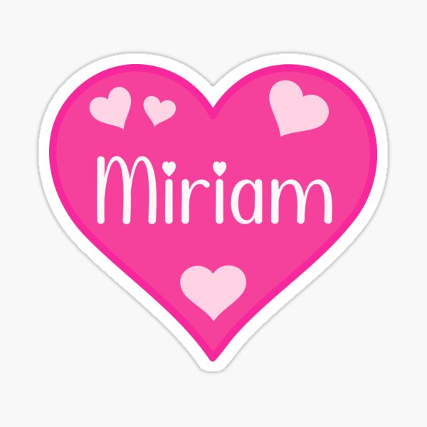 Item preview, Miriam Name Pink Heart  designed and sold by Jeallan Designs.