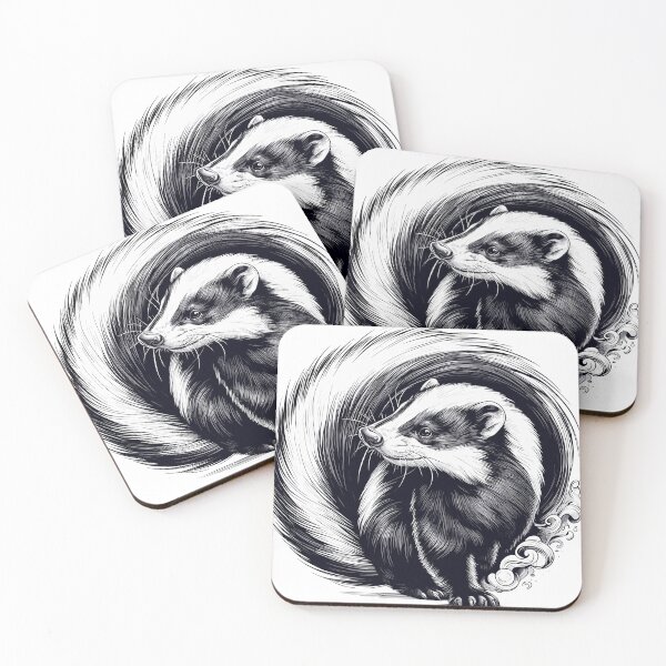 Item preview, Skunk illustration designed and sold by PrintSoulDesign.