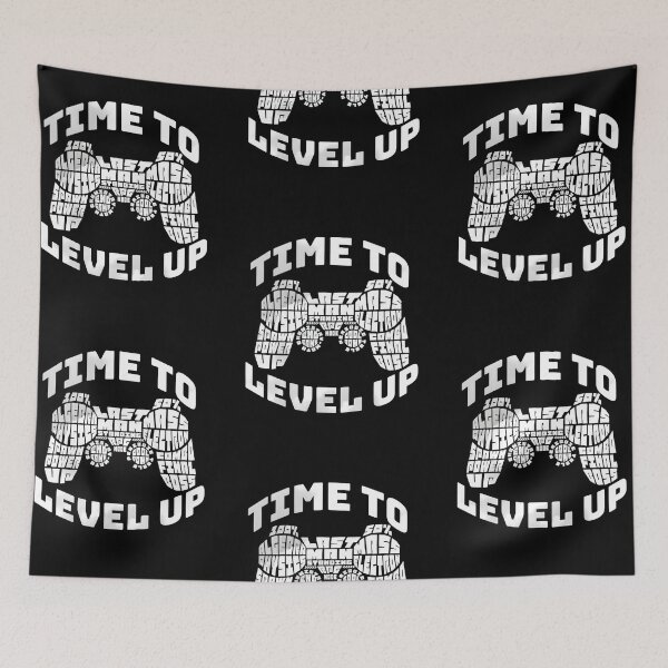 Item preview, Time to level up, funny gamer nerd designed and sold by Merchattack.