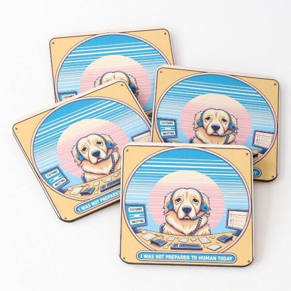 Item preview, Customer Service Pup's Long Day designed and sold by AnCollection.