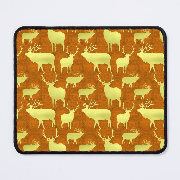 Item preview, Bucks Gold-Filled on Textured Orange Repeat 5748 designed and sold by Art in My Loft.