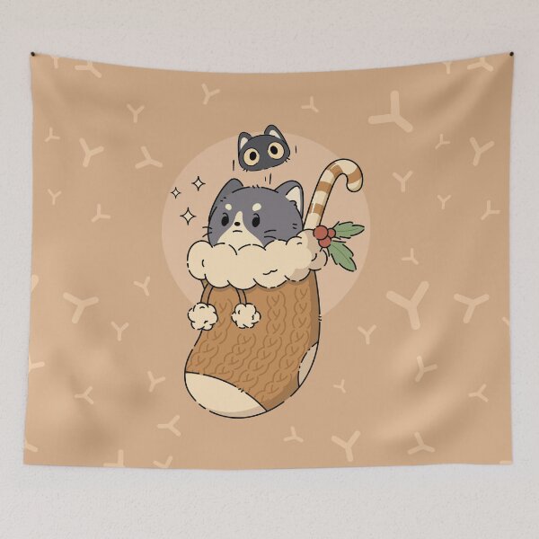 Item preview, Tuxedo and Kitten Christmas | Brown designed and sold by ModesaDraw.