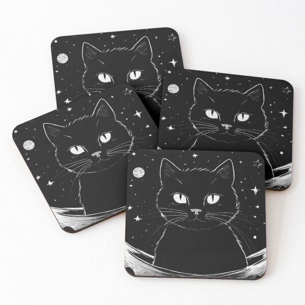 Item preview, Black cat WITH STARS  designed and sold by Catophile.