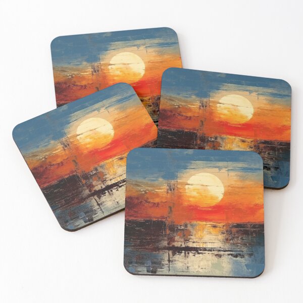 Artikelvorschau, Entdecken Sie "Simplistic & Minimalistic Vintage Sunset" Abstrakte Kunst entworfen und verkauft von ArtificialGenes.