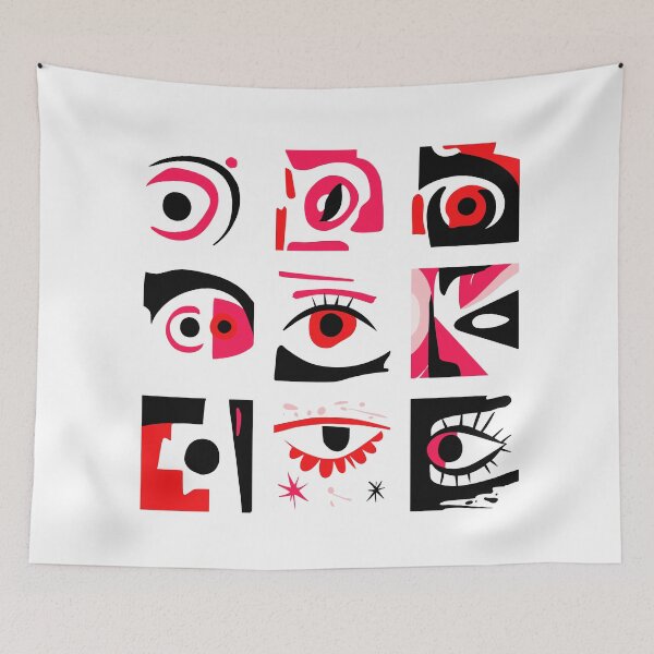 Item preview, colorful abstract eyes designed and sold by Creation Artful.