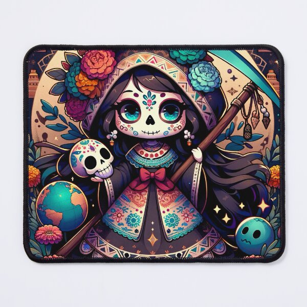 Item preview, Santa Muerta Cute Chibi Anime Character designed and sold by GingerLFranklin.