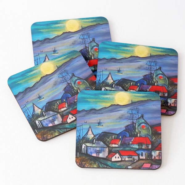 Item preview, Village on the coast 10 designed and sold by George Hutton Hunter.