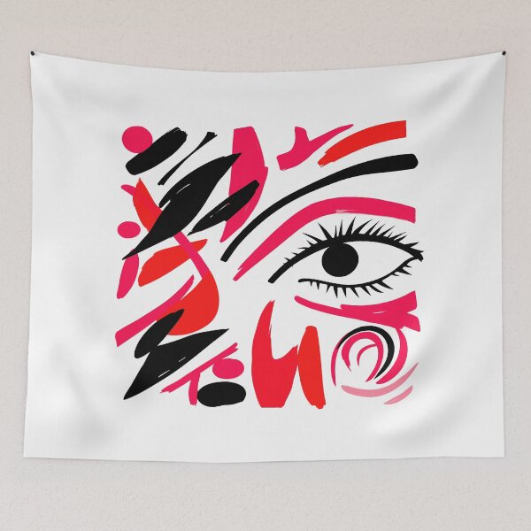 Item preview, colorful abstract eyes designed and sold by Creation Artful.