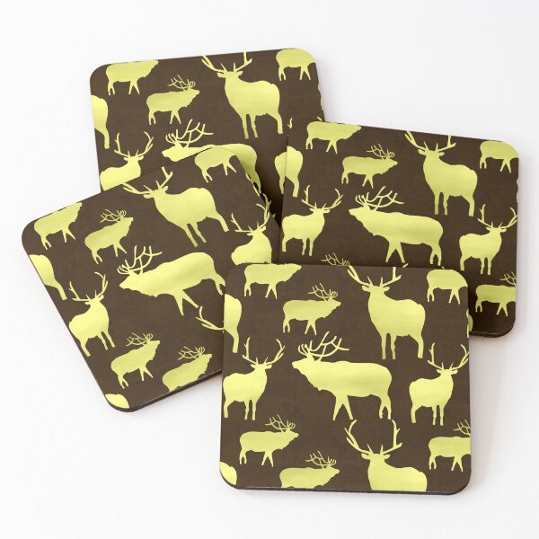 Item preview, Bucks Gold-Filled on Dark Brown Repeat 5748 designed and sold by Art in My Loft.