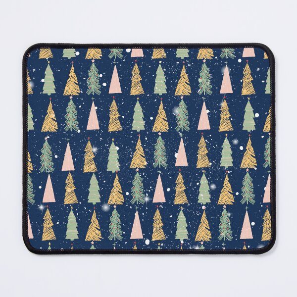 Item preview, Christmas tree and snow pattern on a blue background designed and sold by Meandmyshop.