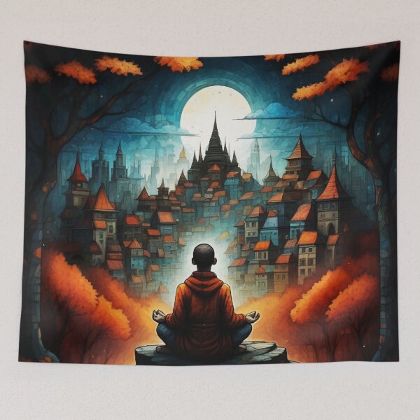 Item preview, buddha meditating designed and sold by manbaito.