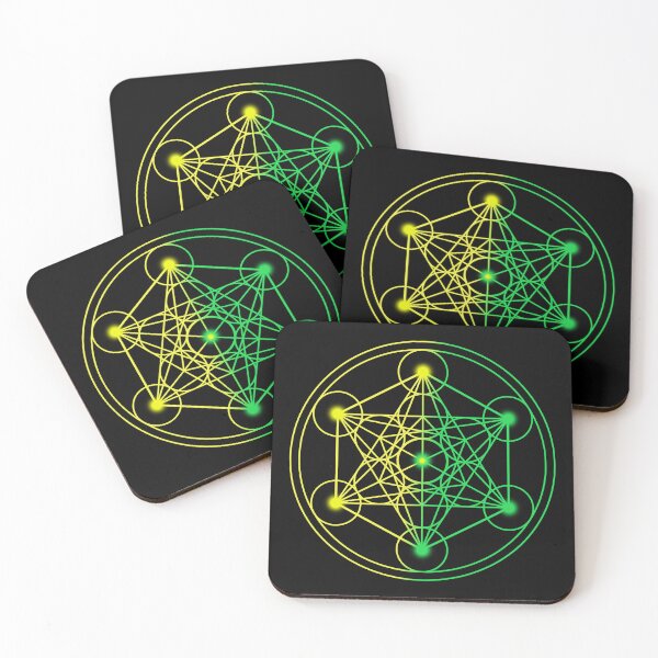 Item preview, Metatrons Cube green designed and sold by wizardsklothing.