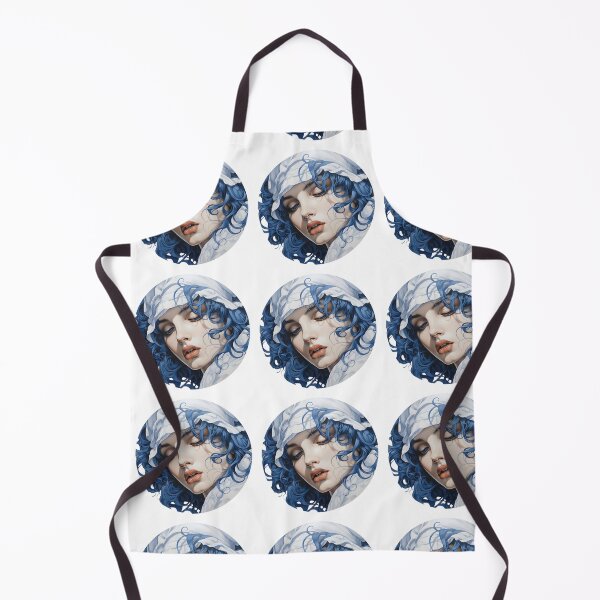 Item preview, Beautiful Lady in Blue, Chinoiserie Blue and White designed and sold by gemneye.