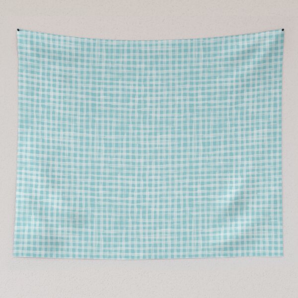 Item preview, Light blue gingham textured stripes designed and sold by marufemia.
