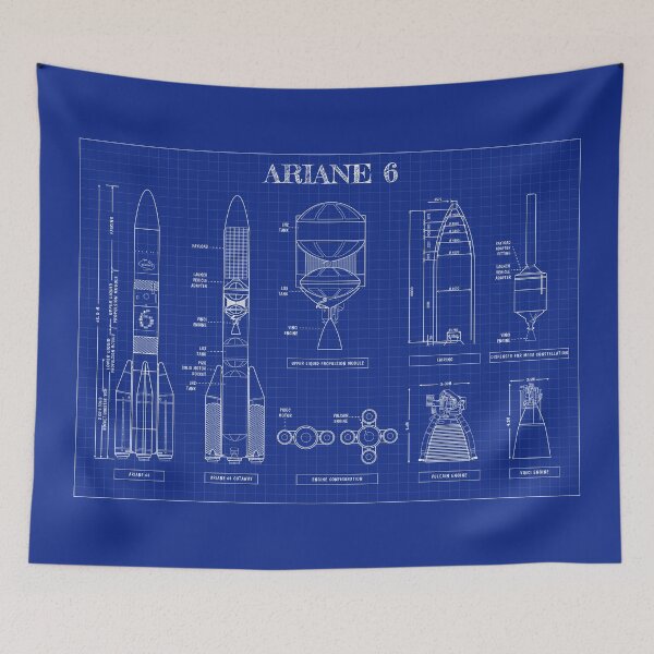 Item preview, Ariane 6 (Blueprint) Horizontal Version designed and sold by BGALAXY.