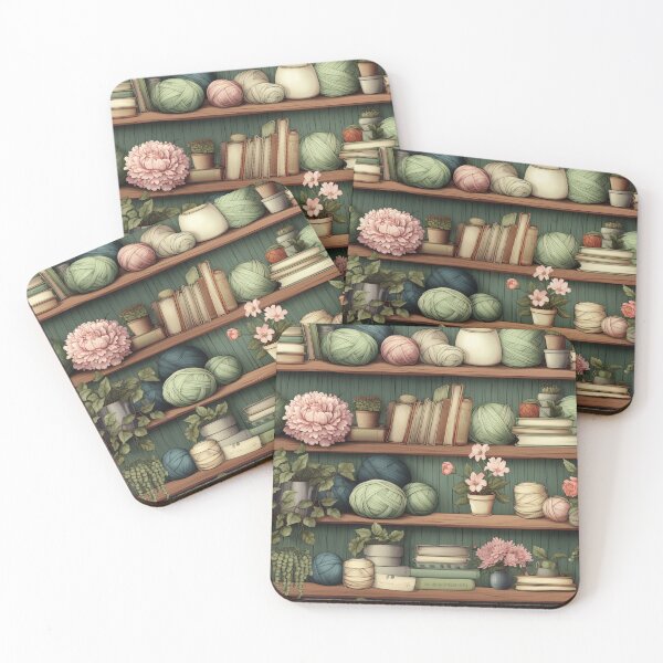 Item preview, Have a yarn - Cottagecore bookshelves with yarn designed and sold by EliteShadow.